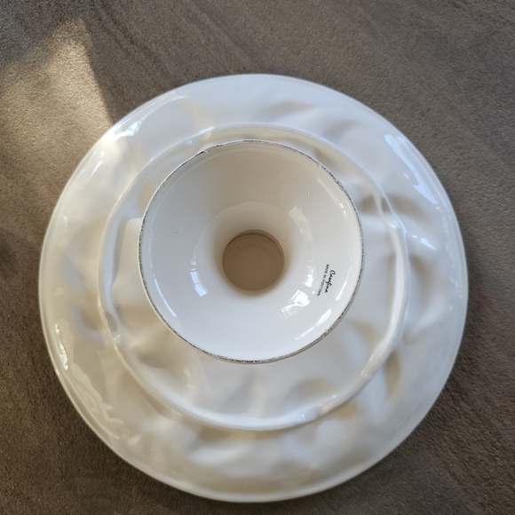 1970s Sculptural Majolica Lemon Hand Painted Cakestand Paltter made in Portugal - Picture 6 of 10